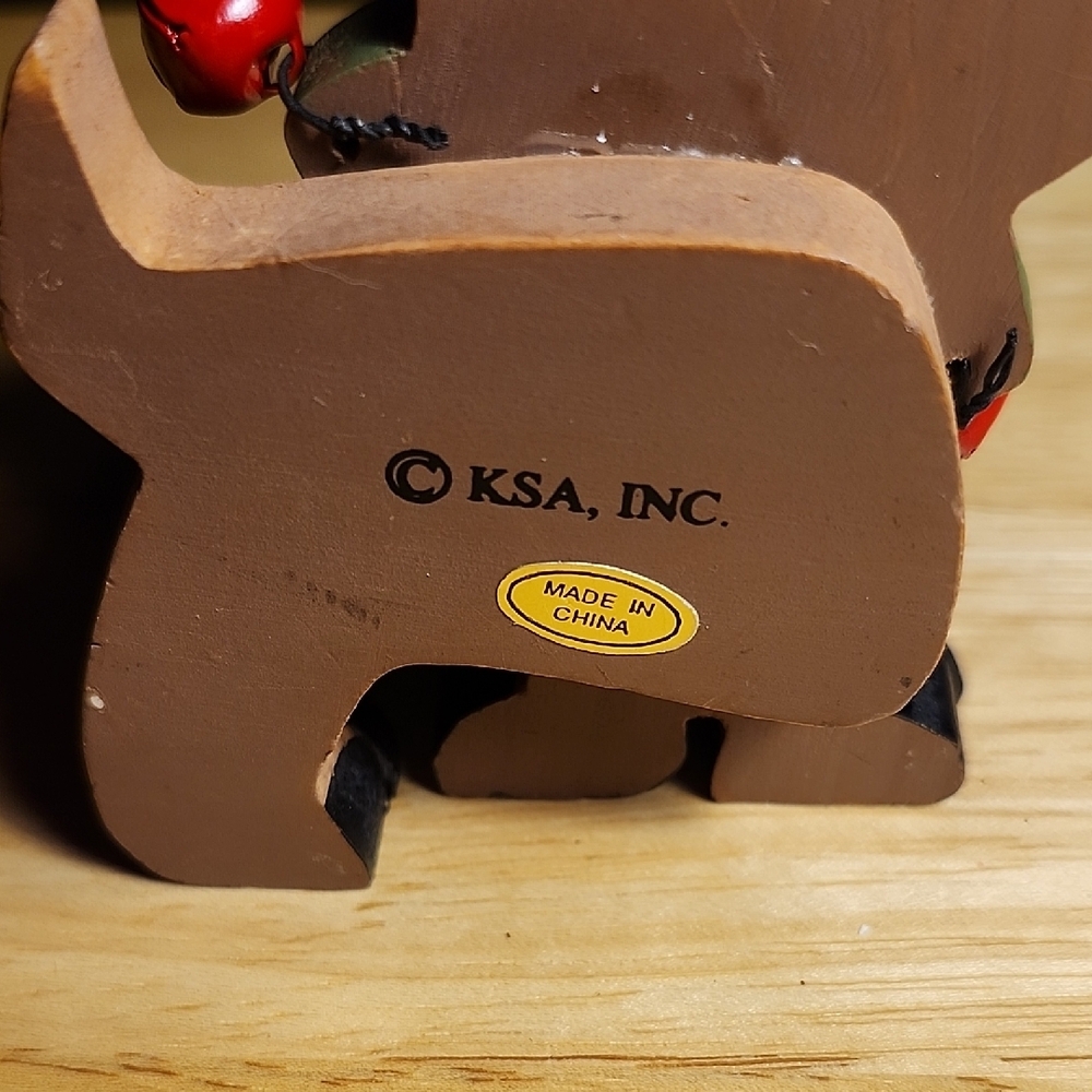 Festive "Vixen" Reindeer Ornament with Red Bells - Picture 5 of 5
